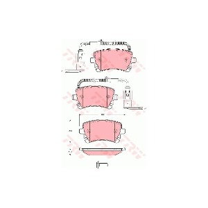 TRW GDB1508 브레이크 패드 뒤 세트 센서 포함