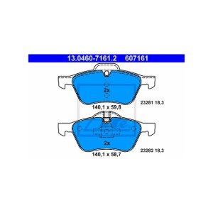 ATE 13.0460-7161.2 브레이크 패드 앞 세트 센서 미포함