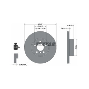 BMW 4시리즈 G22 420d 쿠페 20- B47D20B 텍스타 92326805 브레이크 디스크 앞 2개 세트