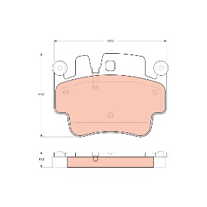 포르쉐 986 박스터 S 3.2 02-04 M96.24 TRW GDB1742 브레이크 패드 앞 세트