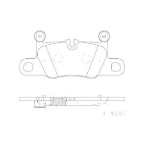 포르쉐 9YA-PO536 카이엔 3.0 쿠페 19- MDC.BE 브렘보 P65031N 브레이크 패드 뒤 세트