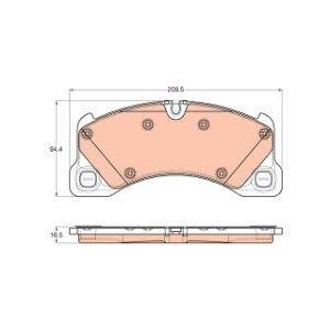 포르쉐 971.2 파나메라 4 E-하이브리드 2.9 20- MDG.PA TRW GDB1969 브레이크 패드 앞 세트