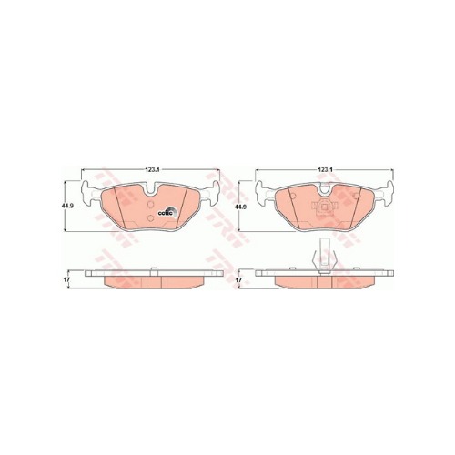 TRW GDB1344 브레이크 패드 뒤 세트 센서 미포함