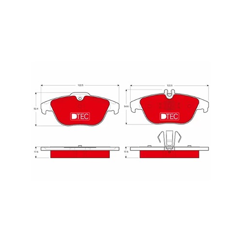 TRW GDB1738DTE 브레이크 패드 뒤 세트 센서 미포함