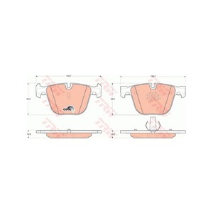 TRW GDB1502 브레이크 패드 뒤 세트 센서 미포함