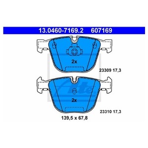 BMW 5시리즈 F07 LCI GT 530dX 그란투리스모 2012-17 ATE 13.0460-7169.2 브레이크 패드 뒤 세트