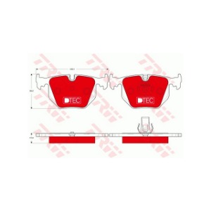 BMW 3시리즈 E46 M3 컨버터블 01-06 S54B32(326S4) TRW GDB1530DTE 브레이크 패드 뒤 세트