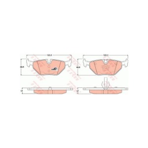 TRW GDB1344 브레이크 패드 뒤 세트 센서 미포함