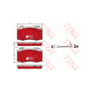 벤츠 R171 SLK 350 M272.963 2004-11 TRW GDB1543DTE 브레이크 패드 앞 세트 센서 미포함