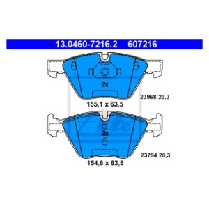 BMW 3시리즈 E90 320i M스포츠 07-08 N46B20B ATE 13.0460-7216.2 브레이크 패드 앞 세트