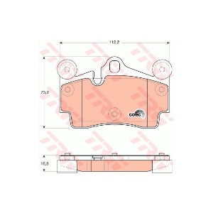 아우디 Q7 4LB 3.0 TDI 콰트로 CRCA 2011-15 TRW GDB1653 브레이크 패드 뒤 세트 센서 미포함