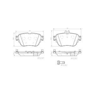 벤츠 BENZ E클래스 W213 E 200 M274.920 2016- 브렘보 P50136N 브레이크 패드 뒤 세트 센서 미포함