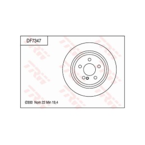 벤츠 BENZ S클래스 W221 S 350 Long M276.950 2011-13 TRW DF7347 브레이크 디스크 뒤 2개 세트