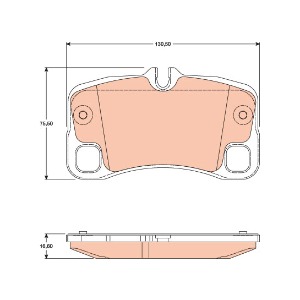 포르쉐 997 911 GT3 3.6 06-09 M97.76 TRW GDB1792 브레이크 패드 뒤 세트
