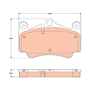 포르쉐 997 911 카레라 S 3.8 04-08 M97.01 TRW GDB1778 브레이크 패드 앞 세트