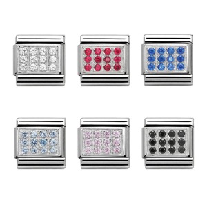 노미네이션 COMPOSABLE Classic PAVE in stainless steel, Cubic zirconia and 925 silver 330307 (택1)