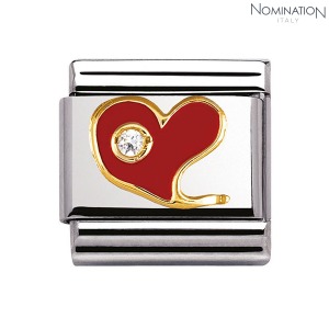 노미네이션 COMPOSABLE Classic SPECIAL stainless steel with 18k gold, enamel and Cubic Zirconia 030321 (택1)