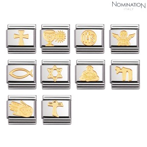 노미네이션 COMPOSABLE Classic RELIGIOUS in stainless steel and 18k gold 030105 (택1)