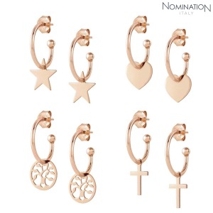 노미네이션 귀걸이 MELODIE (멜로디에) Earring sterling silver with 22K rose gold plated finish 147703(택1)