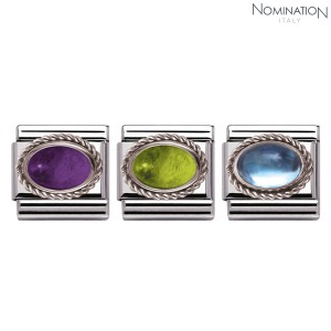 노미네이션 COMPOSABLE Classic SEMIPRECIOUS STONES in stainless steel with sterling silver setting and detail 330504 (택1)