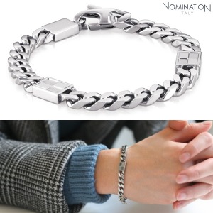 노미네이션 팔찌 BOND (본드) bracelet in stainless steel (CHESSBOARD) 021927/006