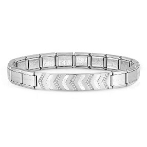 노미네이션 팔찌 TRENDSETTER NEW YORK (트렌드세터뉴욕) bracelet in Stainless Steel and Mother Of Pearl (Steel) 021143/001