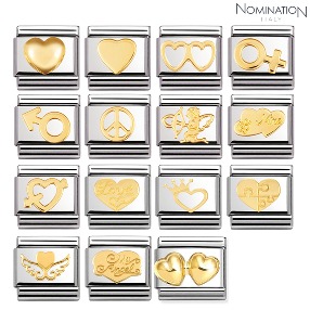 노미네이션 COMPOSABLE Classic LOVE in stainless steel with 18k gold 030116 (택1)