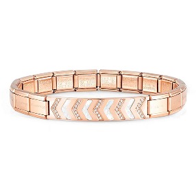 노미네이션 팔찌 TRENDSETTER NEW YORK (트렌드세터뉴욕) bracelet in Stainless Steel and Mother Of Pearl (Rose Gold) 021144/011