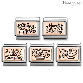 노미네이션 COMPOSABLE Classic PLATES steel and 9k rose gold 430111 (택1)