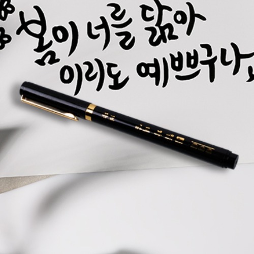 문교 바른 붓펜 브러쉬타입 서예 및 손글씨 연습/캘리그라피 방명록 용도