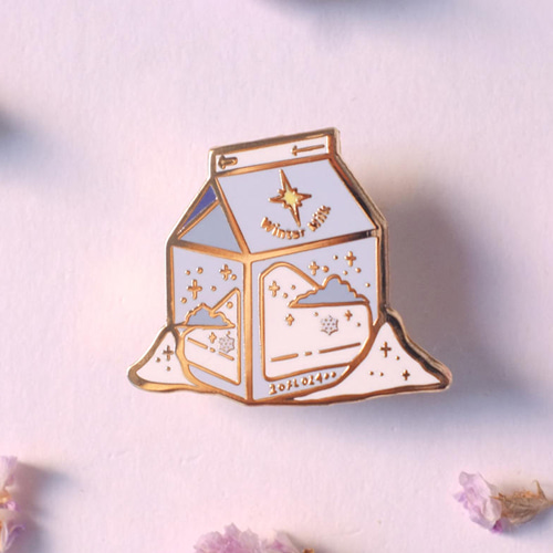 Winter Milk Enamel Pin