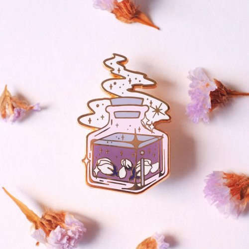 Galaxy Tea Jar Enamel Pin (Milky Hole)