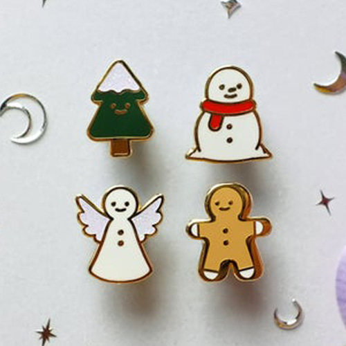 Tiny Winter Friends Enamel Pin Set