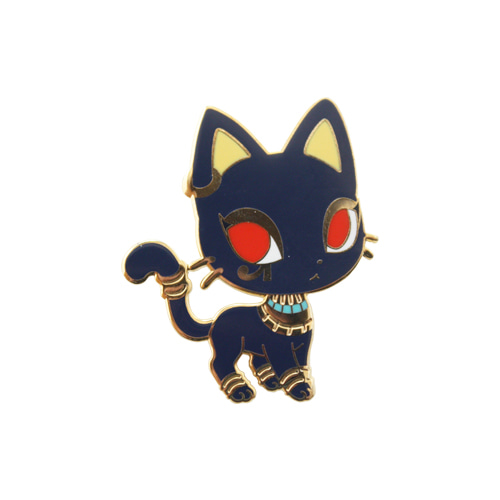 Little Helper hard enamel pin (Bastet)