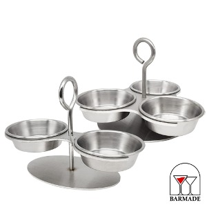 스테인리스 소스볼&amp;홀더 세트 Stainless Sauce Bowl &amp; Holder Set