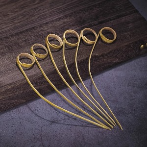 [50P세트] 링 대나무 가니쉬 픽 Ring Bamboo Garnish Pick 15cm