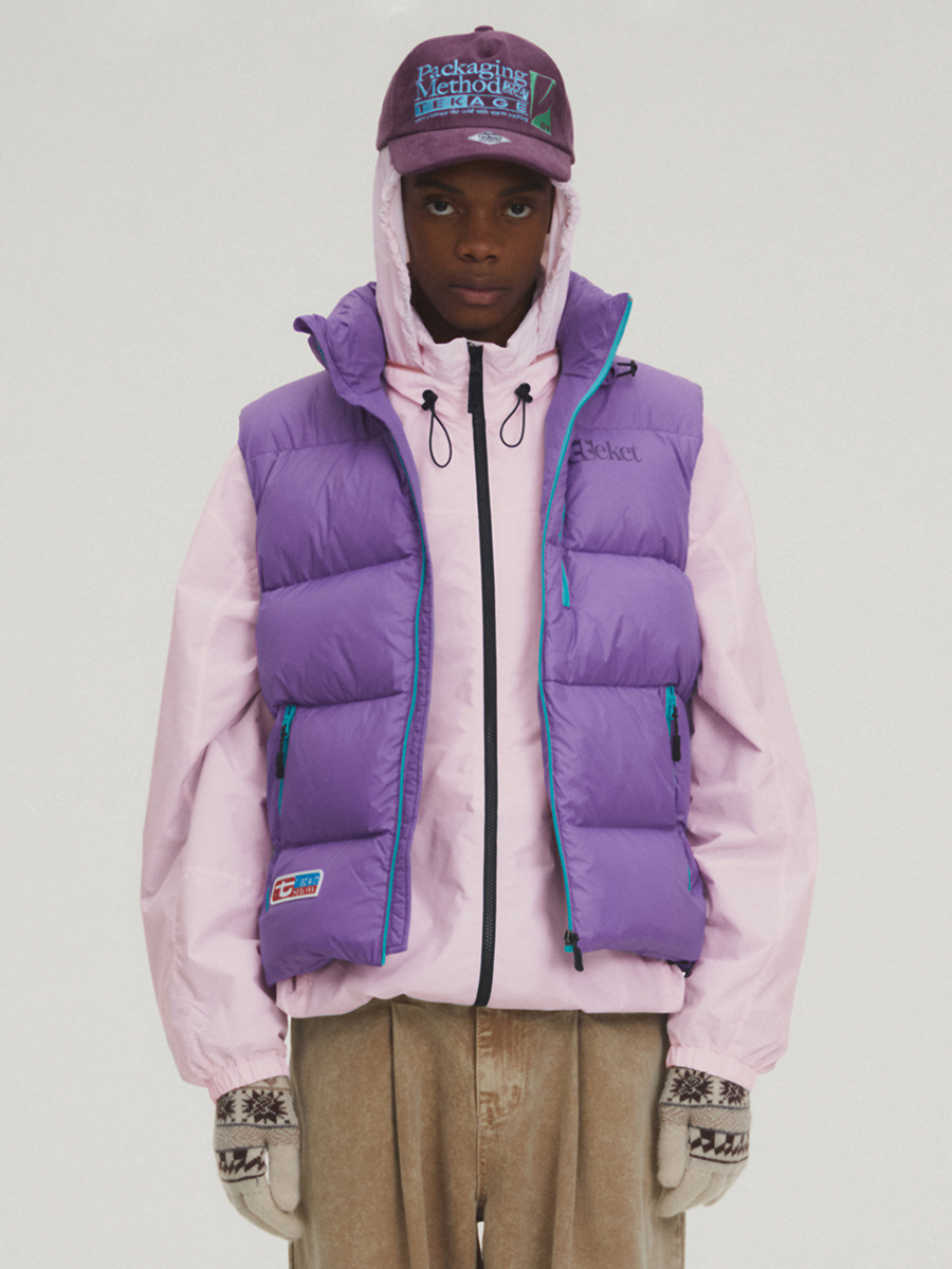 Purple down vest online