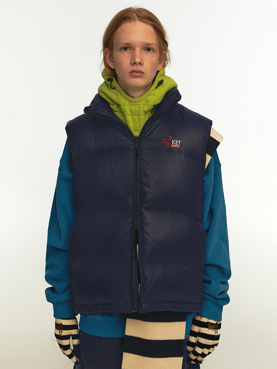 【teket】24fw Dot-com Down Vest Dot-com Down Vest Navy - teket