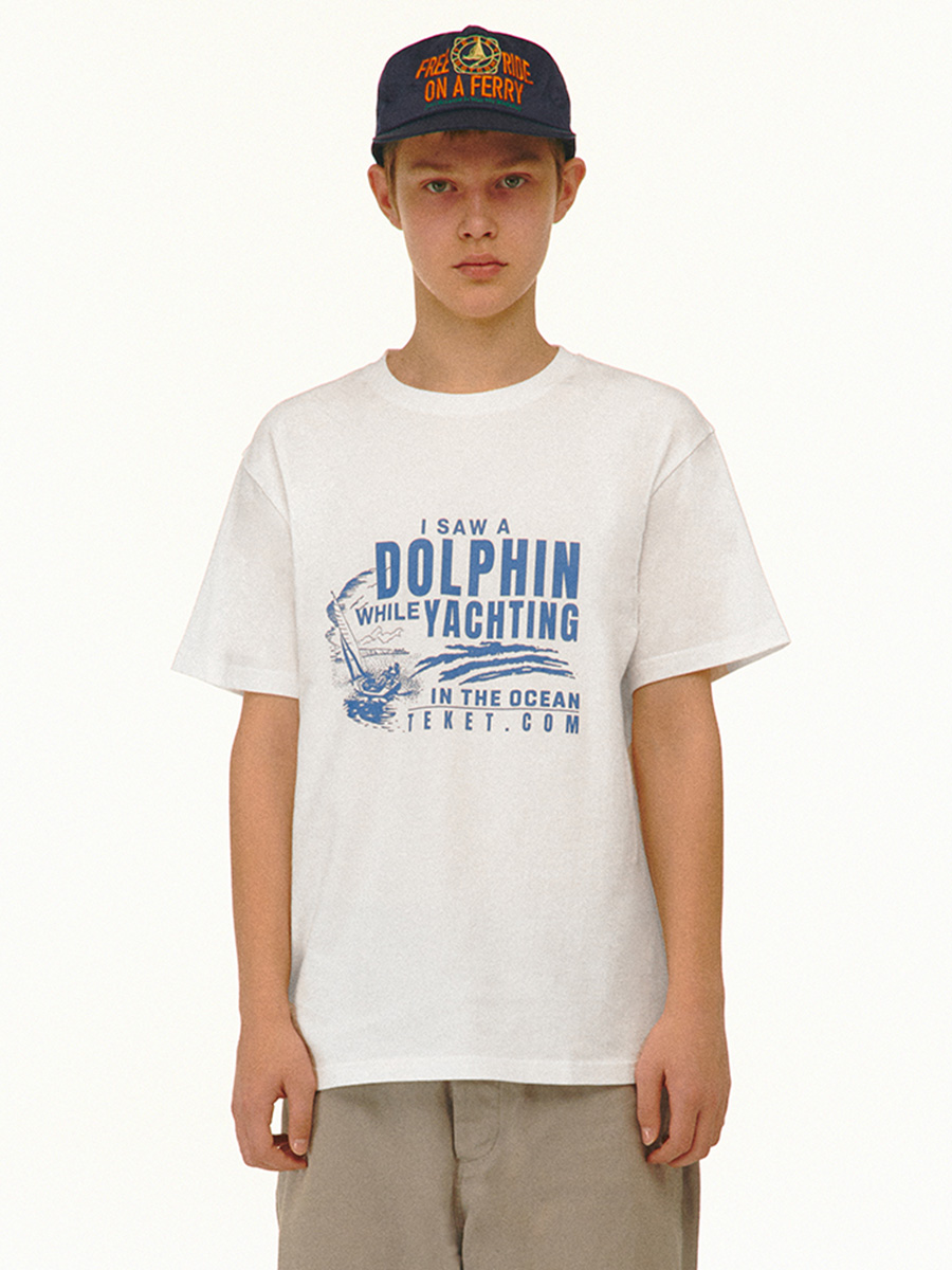 ◆teket◆ Dolphin Friends Tee Khaki TK2514TSST05KHA Dolphin Friends Tee Khaki - teket