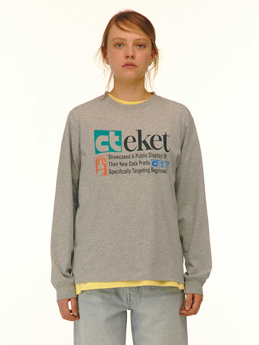 [teket] Plan L/S Tee ★4COLOR★ Plan L/S Tee White - teket