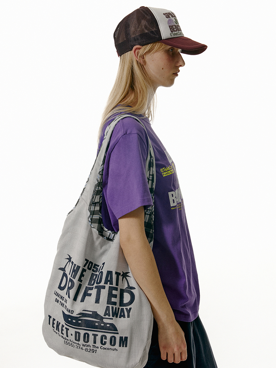 ショルダーバッグ・ポシェット teket Boat Reversible Mesh Bag 5FT2261 Boat Reversible Mesh Bag Blue - teket