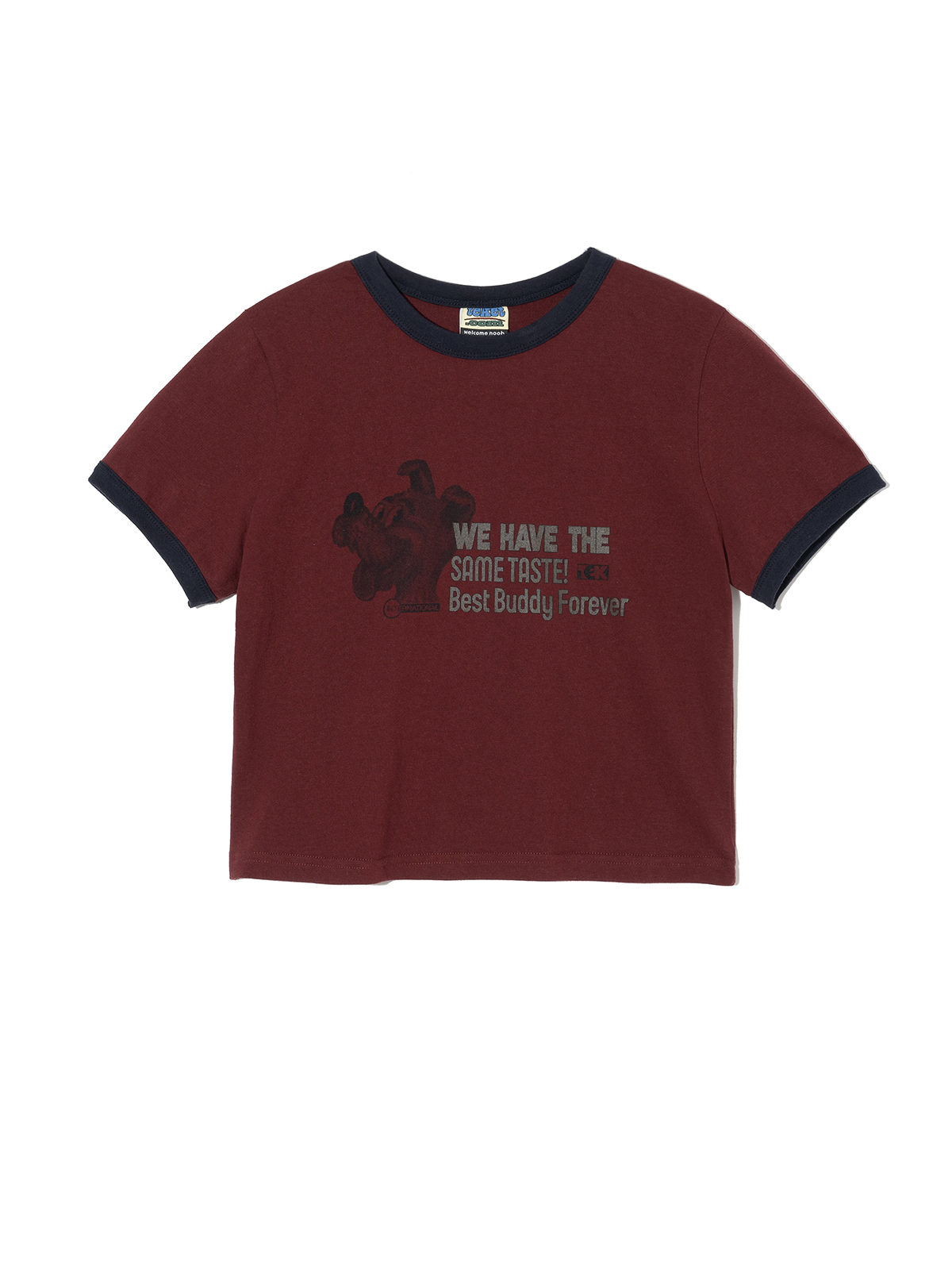 BBF Ringer Tee Burgundy - teket