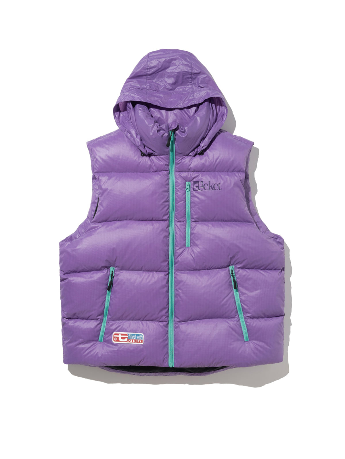 Snowball Down Vest Purple - teket