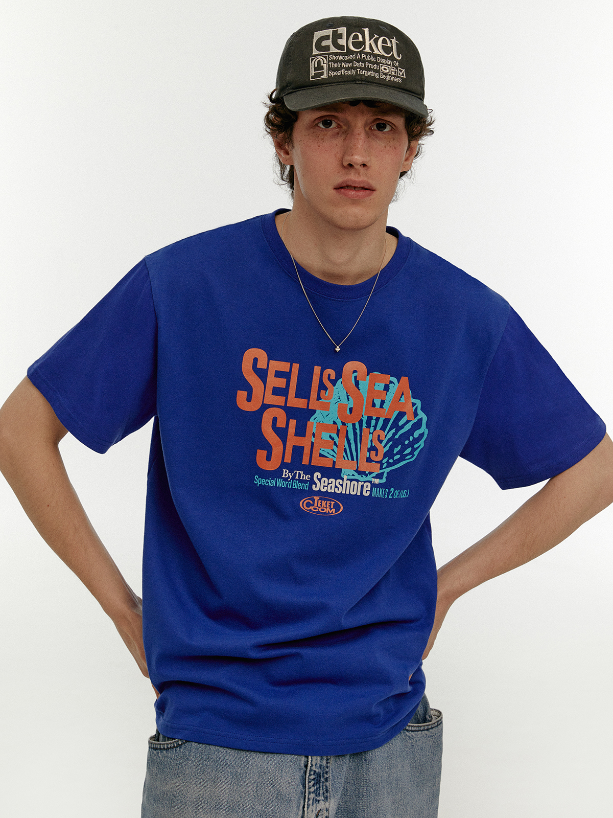 [teket] / ☆ 24SS Sea Tee / Blue / UNISEX Sea Tee Blue - teket