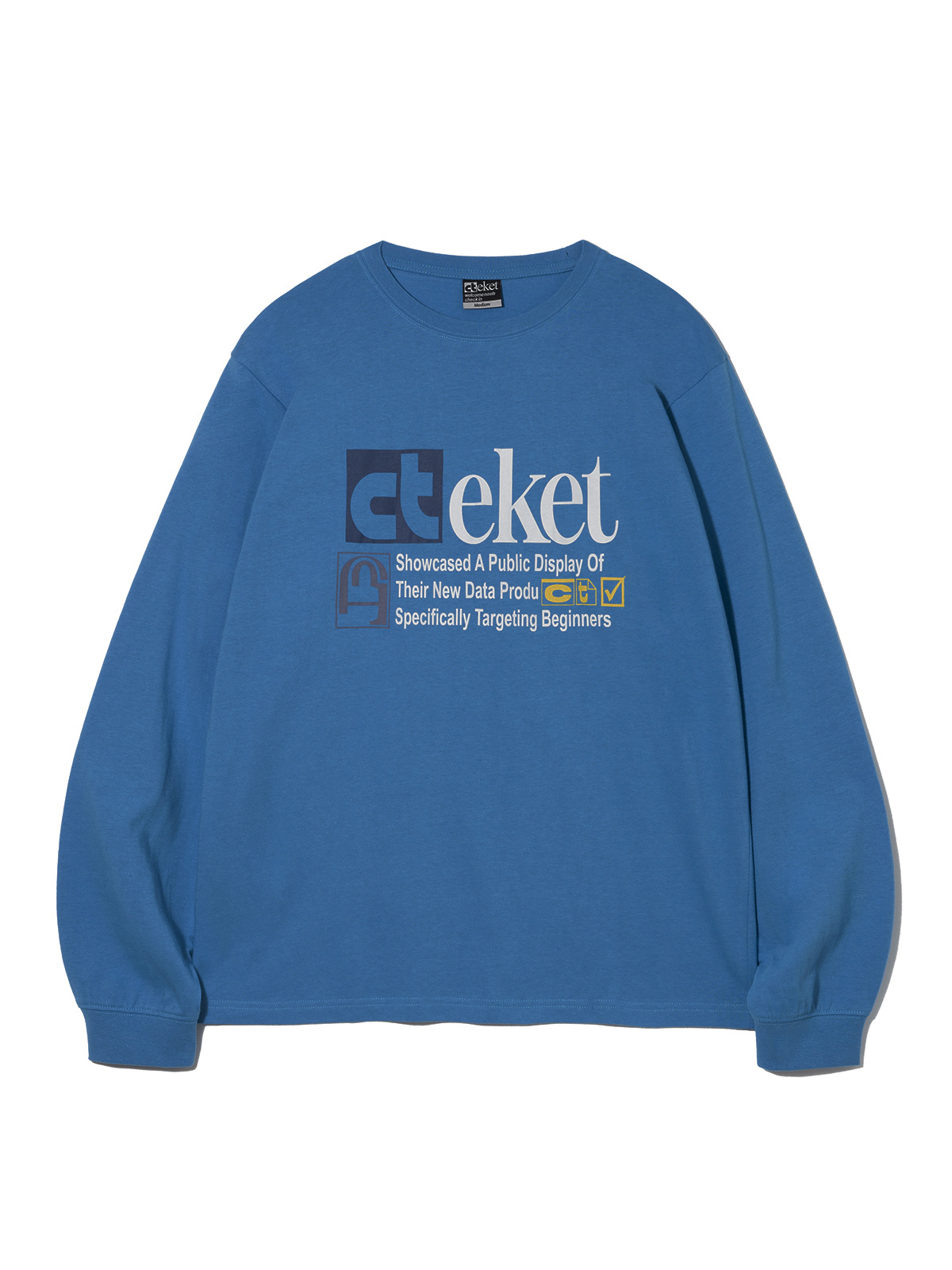 Plan L/S Tee Blue - teket