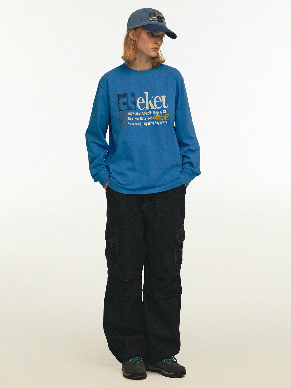 [teket] Plan L/S Tee ★4COLOR★ Plan L/S Tee Black - teket
