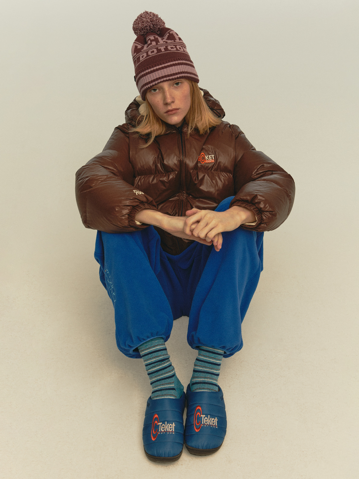 TEKET X SUBU Down Sandal Blue - teket