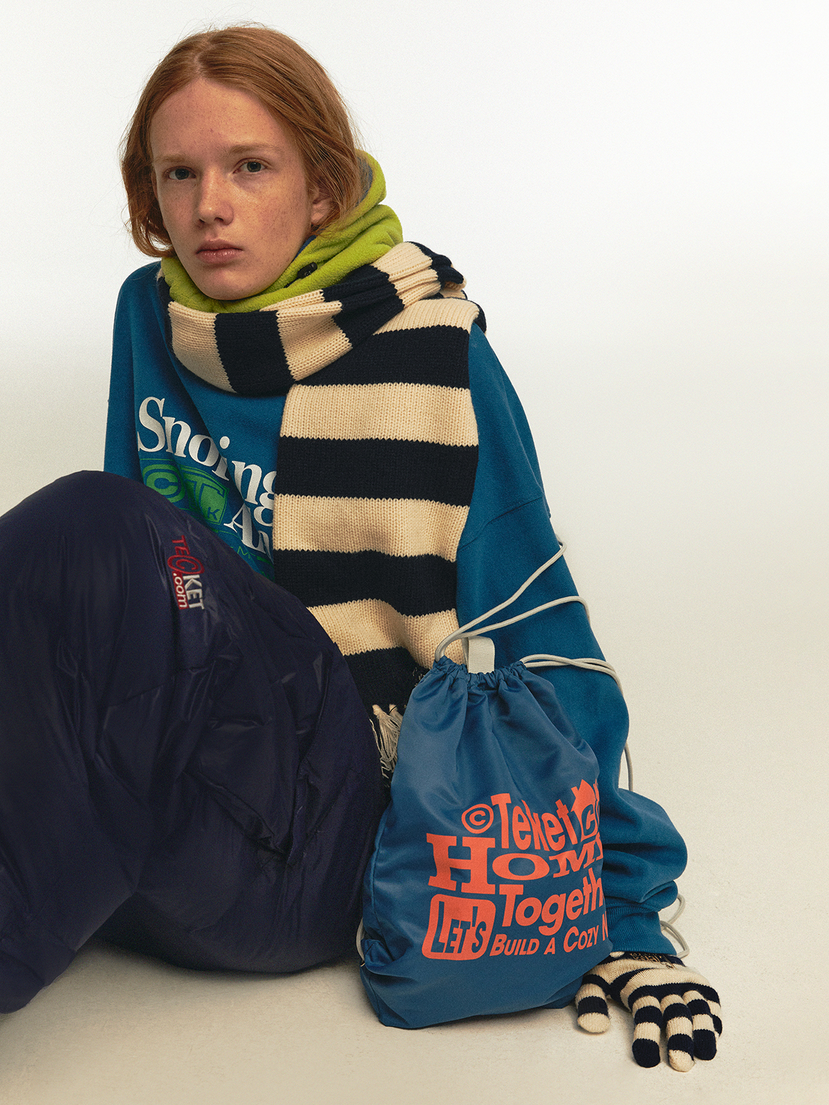 TEKET X SUBU Down Sandal Blue - teket