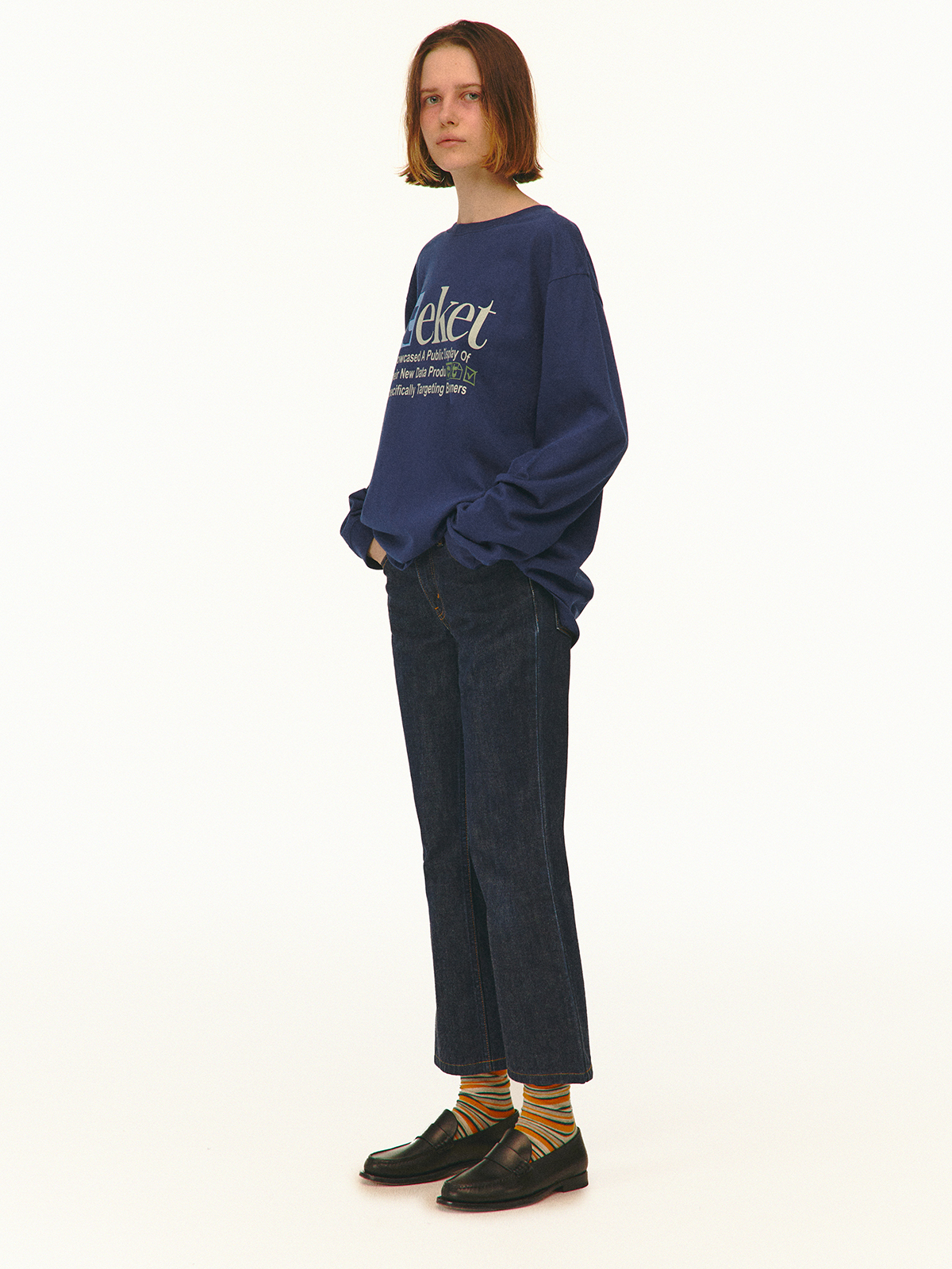 Plan L/S Tee Navy - teket