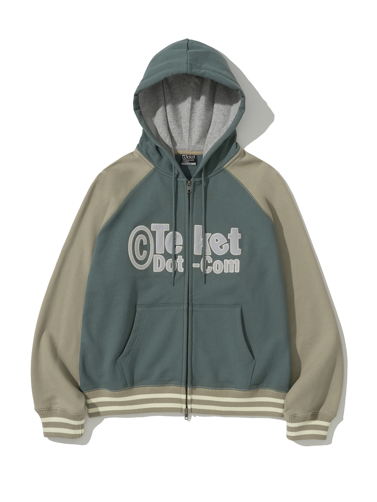 [teket] / ☆ 25SS Tilted Zip-Up Hoodie / Khaki Beige Tilted Zip-Up Hoodie Khaki Beige - teket